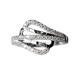 Кольцо Галатея - Серебро 925, Фианит (арт. 2131.1)