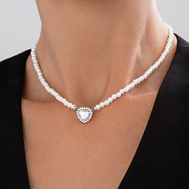 Колье SOKOLOV - Серебро 925, Жемчуг имитация (арт. 94071226)