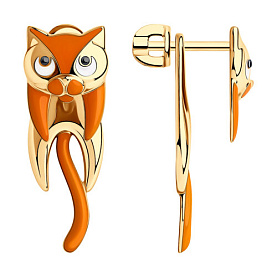 Серьги SOKOLOV - Серебро 925, Эмаль (арт. 93022232)