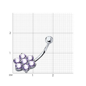 Пирсинг SOKOLOV - Серебро 925, Фианит (арт. 94060042)