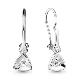 Серьги Аквамарин - Серебро 925, Фианит (арт. 48950А.5)