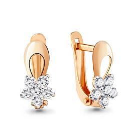 Серьги Аквамарин - Золото 375, Фианит (арт. 45370А.8)