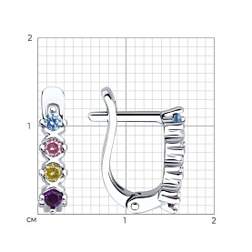 Серьги Diamant - Серебро 925, Фианит (арт. 94-120-02172-1)