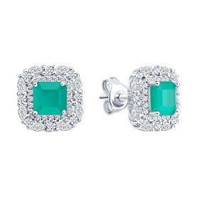 Серьги SOKOLOV - Серебро 925, Фианит (арт. 94027167-91)