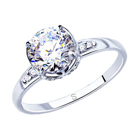 Кольцо SOKOLOV - Серебро 925, Фианит (арт. 94012832)