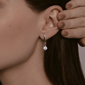 Серьги SOKOLOV - Серебро 925, Фианит (арт. 94026550-91)