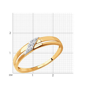 Кольцо Diamant - Золото 585, Фианит (арт. 51-110-01611-1)