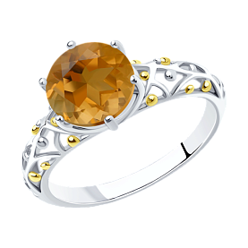 Кольцо SOKOLOV - Серебро 925, Синтетический султанит (арт. 92012073)