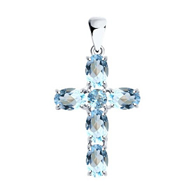 Подвеска SOKOLOV - Серебро 925, Топаз (арт. 92030745)