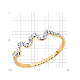 Кольцо Diamant - Золото 585, Фианит (арт. 51-110-02889-1)