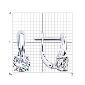 Серьги SOKOLOV - Серебро 925, Фианит (арт. 94023247)