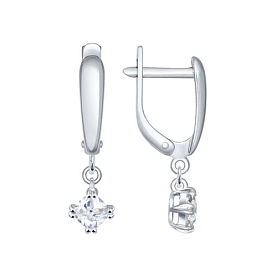 Серьги SOKOLOV - Серебро 925, Фианит (арт. 94022007)