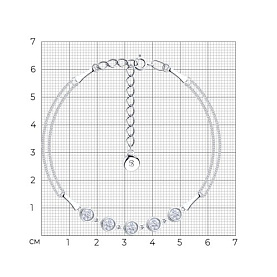 Браслет SOKOLOV - Серебро 925, Фианит (арт. 94050303)