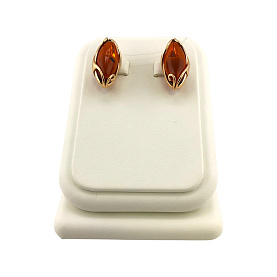 Серьги Янтарная волна - Серебро 925, Янтарь (арт. 821264к)