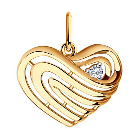 Подвеска SOKOLOV - Золото 375, Фианит (арт. 31-130-01480-1)