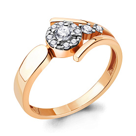 Кольцо Аквамарин - Серебро 925, Фианит (арт. 68821А.6)