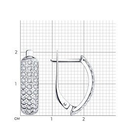 Серьги SOKOLOV - Серебро 925, Фианит (арт. 94020058)