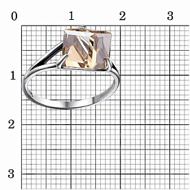 Кольцо Красная пресня - Серебро 925, Стекло (арт. 23613186-11)