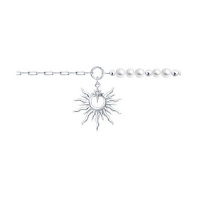 Браслет SOKOLOV - Серебро 925, Жемчуг синтетический, Фианит (арт. 94051589)