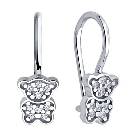 Серьги SOKOLOV - Серебро 925, Фианит (арт. 94026917)