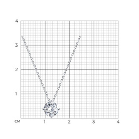 Колье SOKOLOV - Серебро 925, Бриллианит (арт. 94071479)
