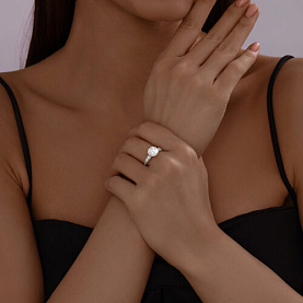 Кольцо SOKOLOV - Серебро 925, Фианит (арт. 94013649)