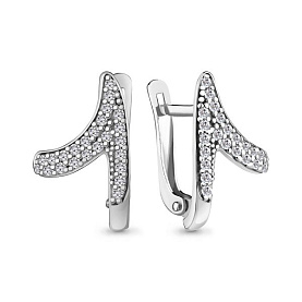 Серьги Аквамарин - Серебро 925, Фианит (арт. 49998А.5)