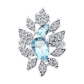 Кольцо Diamant - Серебро 925, Топаз, Фианит (арт. 94-310-00111-1)