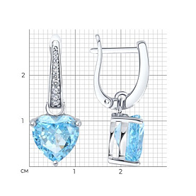 Серьги SOKOLOV - Серебро 925, Фианит (арт. 94027152-91)