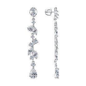 Серьги SOKOLOV - Серебро 925, Фианит (арт. 94023592)