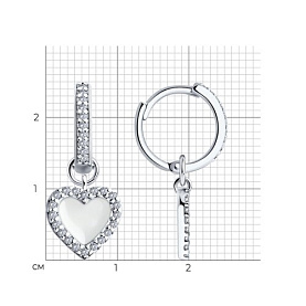 Серьги SOKOLOV - Серебро 925, Фианит, Эмаль (арт. 94026487)