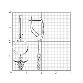 Серьги Diamant - Серебро 925, Фианит (арт. 94-121-00095-2)