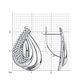 Серьги Diamant - Серебро 925, Фианит (арт. 94-120-00691-1)
