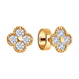 Серьги SOKOLOV - Золото 375, Фианит (арт. 0200629-4)
