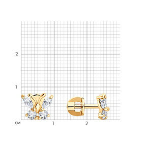 Серьги SOKOLOV - Серебро 925, Фианит (арт. 93021142)