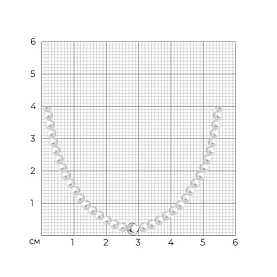 Колье SOKOLOV - Серебро 925, Жемчуг имитация (арт. 94071069)