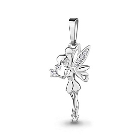 Подвеска Аквамарин - Серебро 925, Фианит (арт. 24777А.5)