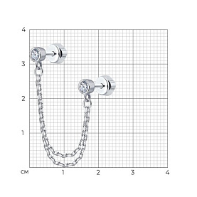 Серьга SOKOLOV - Серебро 925, Фианит (арт. 94170247)