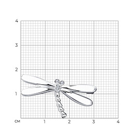 Брошь SOKOLOV - Серебро 925, Фианит (арт. 94040049)
