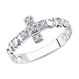 Кольцо SOKOLOV - Серебро 925, Фианит (арт. 94011892)