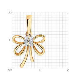 Подвеска SOKOLOV - Золото 585, Фианит (арт. 036870)