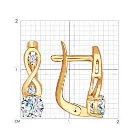 Серьги SOKOLOV - Золото 375, Фианит (арт. 027147-4)