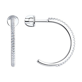 Серьги SOKOLOV - Серебро 925, Фианит (арт. 94024131)