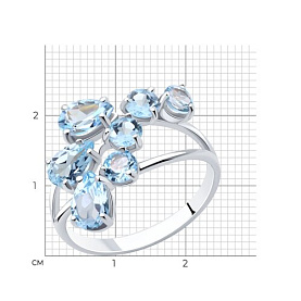 Кольцо SOKOLOV - Серебро 925, Топаз (арт. 92010008)