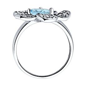 Кольцо SOKOLOV - Серебро 925, Топаз, Фианит (арт. 92014434)