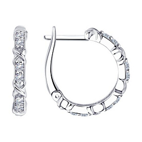 Серьги SOKOLOV - Серебро 925, Фианит (арт. 94025093)