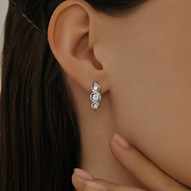 Серьги SOKOLOV - Серебро 925, Фианит (арт. 94025108)