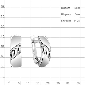 Серьги Аквамарин - Серебро 925 (арт. 34052.6)