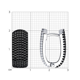 Серьги Diamant - Серебро 925, Фианит (арт. 94-120-01763-1)