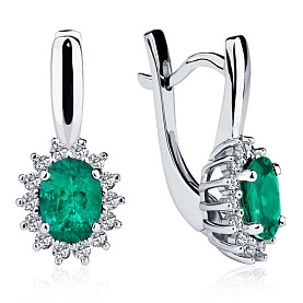 Серьги Platinum Lab. - Платина 950 (арт. ПС-038И-02)